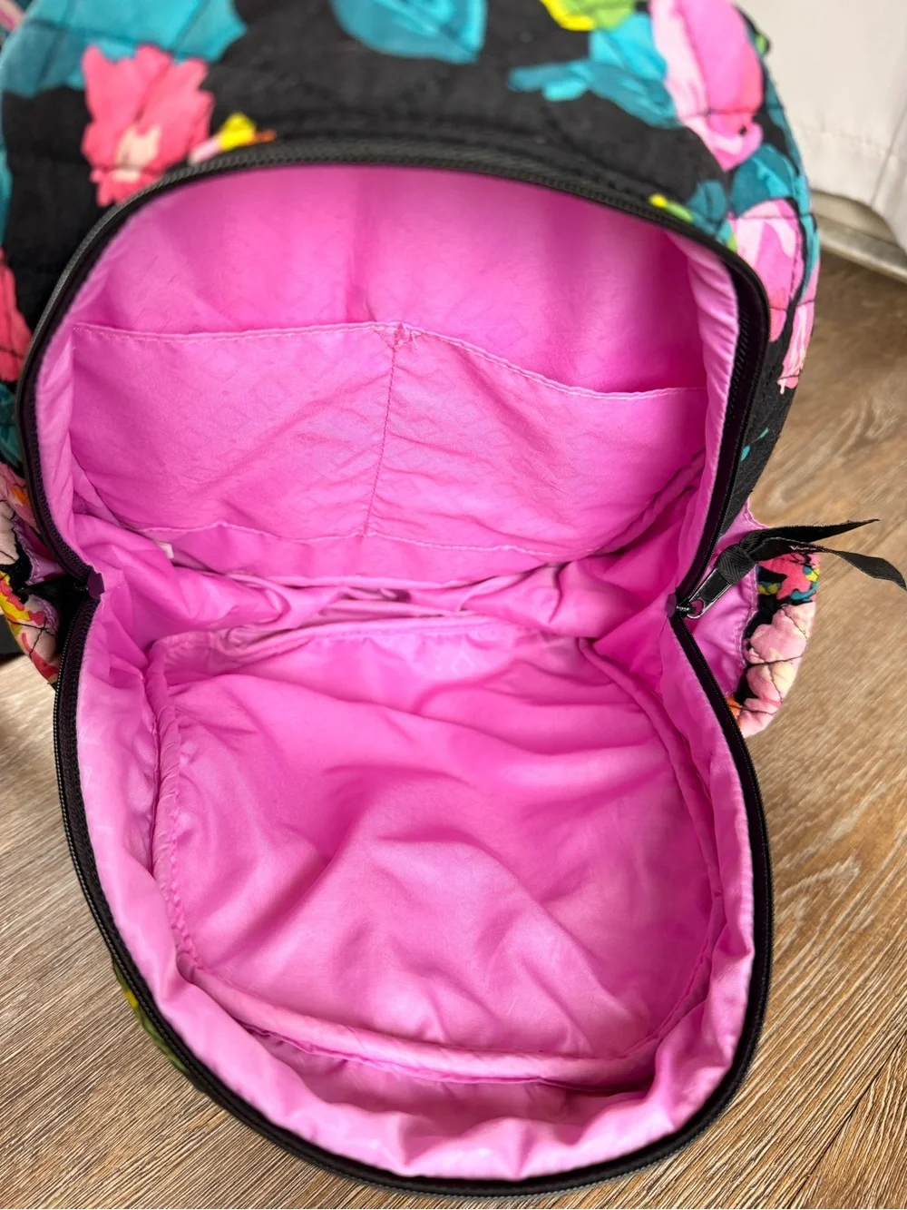 The Vera Bradley Essential Backpack in Retired Hilo Meadow Floral Quilted